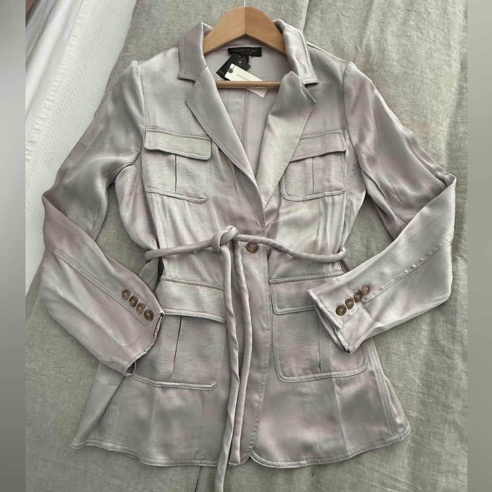 Current Air Women’s Gray Blazer Structured Suit Jacket From Anthropologie New